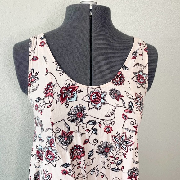 H&M Light Pink Floral Sleeveless Mini Dress 4 - Picture 2 of 7